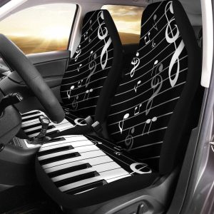 Piano Note Car Seat Covers Custom Music Car Accessories