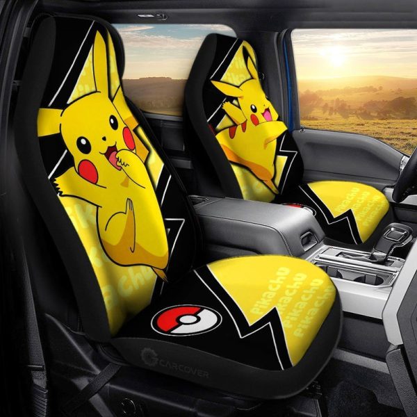 Pikachu Car Seat Covers Custom Anime Car Accessories