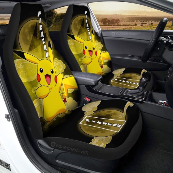 Pikachu Car Seat Covers Custom Car Accessories For Fans