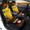 Pikachu Car Seat Covers Custom Tie Dye Style Car Accessories