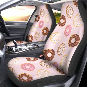 Pink Donuts Car Seat Covers Custom Girly Pattern Car Accessories