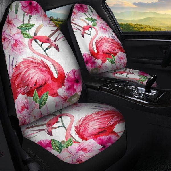 Pink Flamingo Car Seat Covers Custom Beautiful Car Interior Accessories