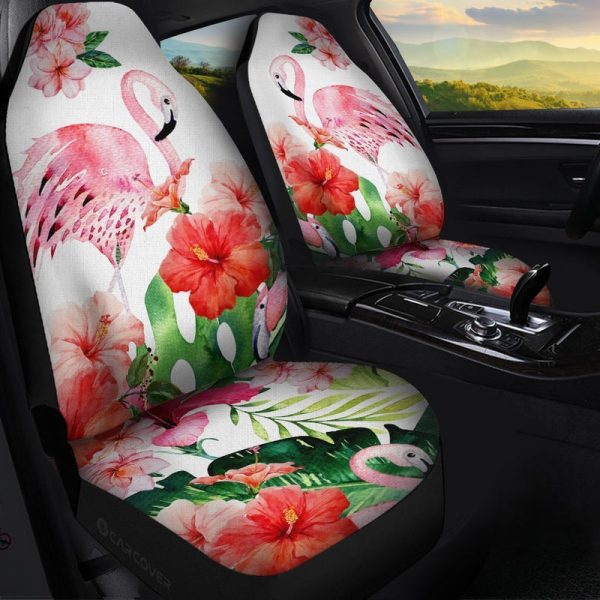 Pink Flamingo Car Seat Covers Custom Cool Car Interior Accessories