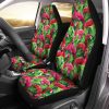 Pink Flamingo Car Seat Covers Custom Tropical Green Car Accessories