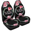 Pink Flowers Car Seat Covers Custom Personalized Name Car Accessories