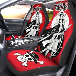 Pirate King Luffy Car Seat Covers Custom One Piece Anime Car Accessories