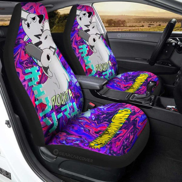 Pochita Car Seat Covers Custom