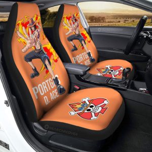 Portgas D. Ace Car Seat Covers Custom Anime Car Accessories For One Piece Fans