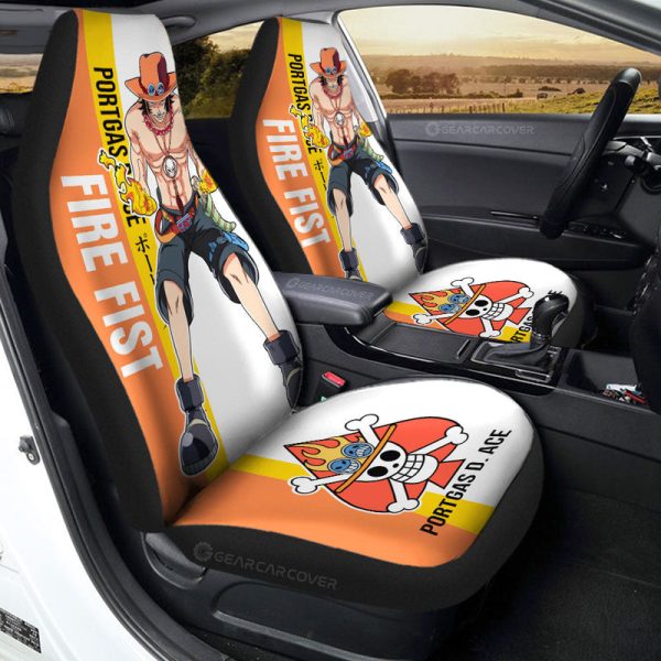 Portgas D. Ace Car Seat Covers Custom Car Accessories For Fans