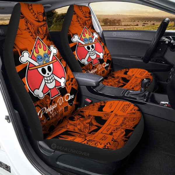 Portgas D. Ace Car Seat Covers Custom Manga For One Piece Fans Car Accessories