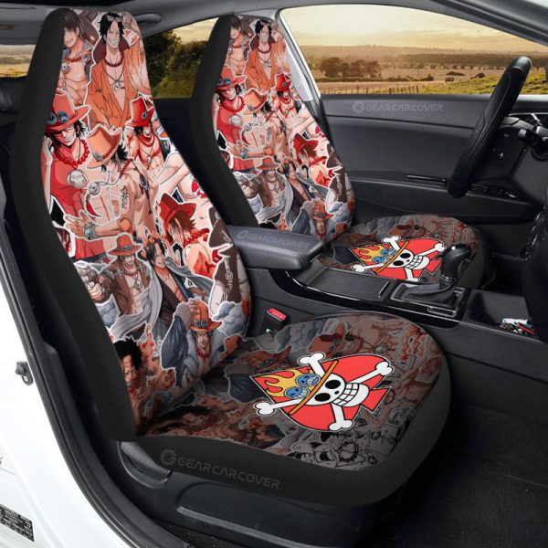 Portgas D. Ace Funny Car Seat Covers Custom Car Accessories For Fans