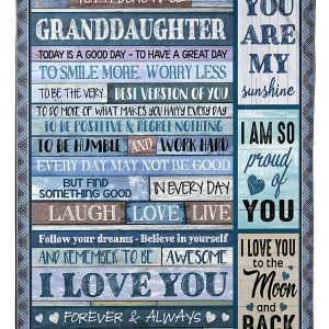 Present For Granddaughter Love You Forever And Always Trending Blanket