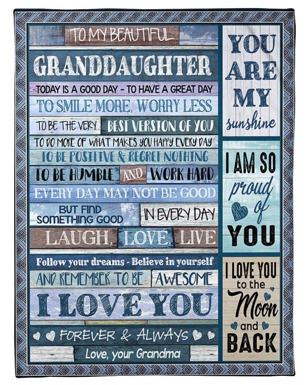 Present For Granddaughter Love You Forever And Always Trending Blanket