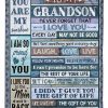 Present For Grandson Never Forget I Love You Custom Design Blanket