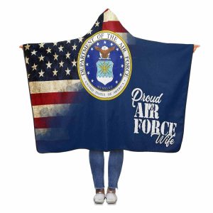 Proud Air Force Family Member Hooded Blanket