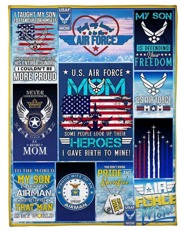 Proud Air Force Mom Blanket