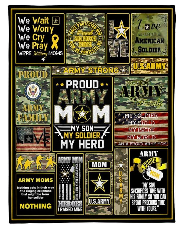 Proud Army Mom Blanket