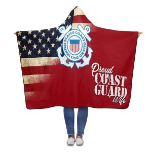 Proud Coast Guard Family Member Hooded Blanket