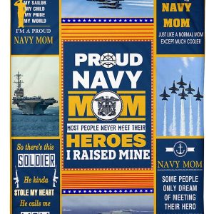 Proud Navy Mom Blanket