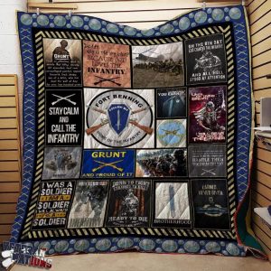 Proud US Army Infantry Blanket Quilt