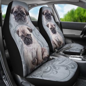 Pug Car Seat Covers Custom Vintage Car Accessories For Dog Lovers