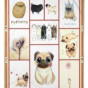 Pug Dog Cute Blanket