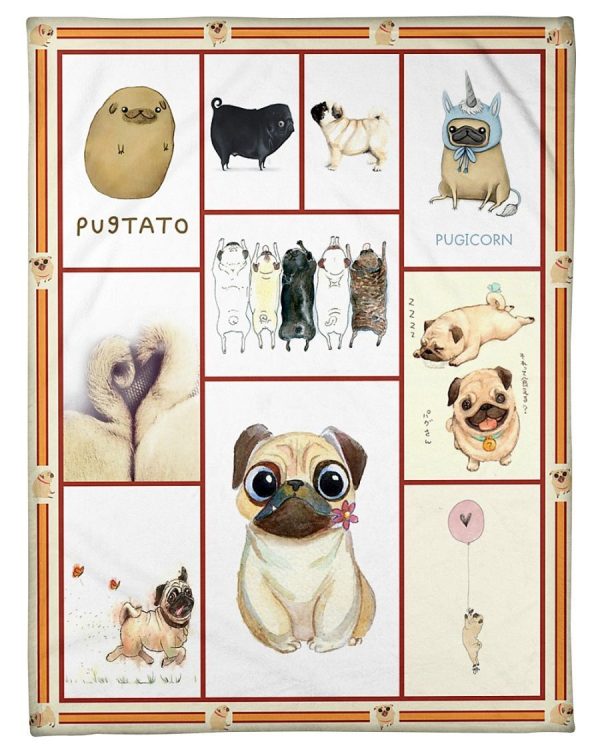 Pug Dog Cute Blanket