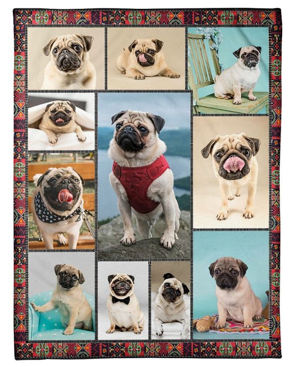 Pug Dog My Best Friend Blanket