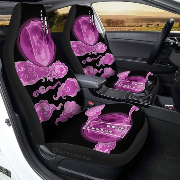 Purple Orca Car Seat Covers Custom Anime Black Clover Car Interior Accessories