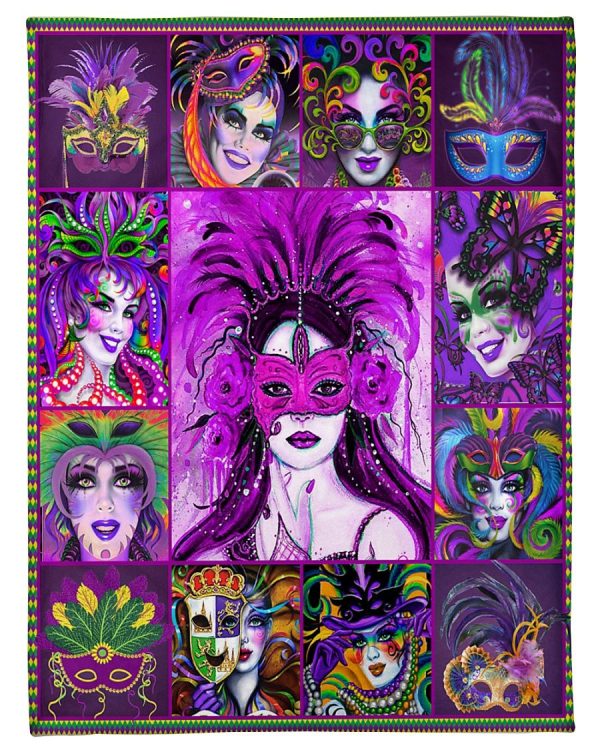 Queen Mardi Gras Beautiful Blanket