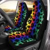 Rainbow Cheetah Print Car Seat Covers Custom Car Accessories