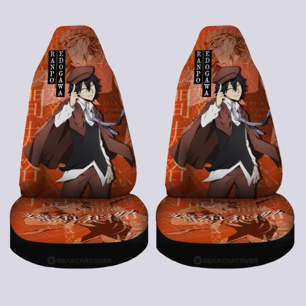 Ranpo Edogawa Car Seat Covers Custom Bungou Stray Dogs Anime Car Accessories