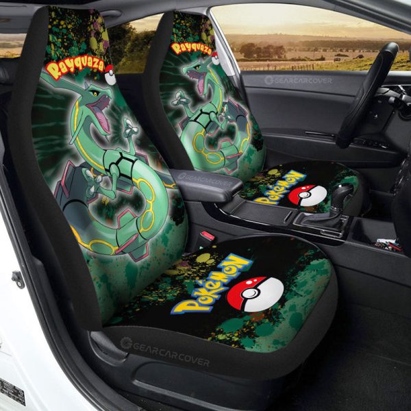 Rayquaza Car Seat Covers Custom Tie Dye Style Anime Car Accessories