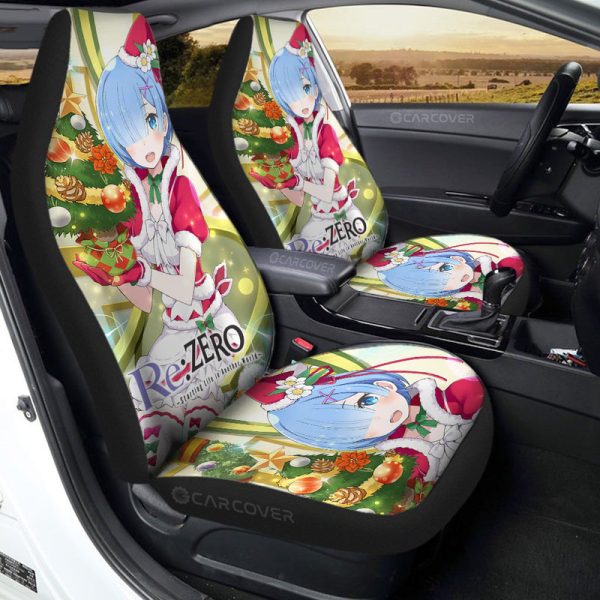 Re:Zero Rem Car Seat Covers Custom Christmas Anime Car Accessories