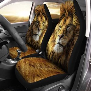 Real Cool Lion Car Seat Covers Custom Gift Idea For Dad