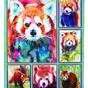 Red Panda Watercolor Blanket