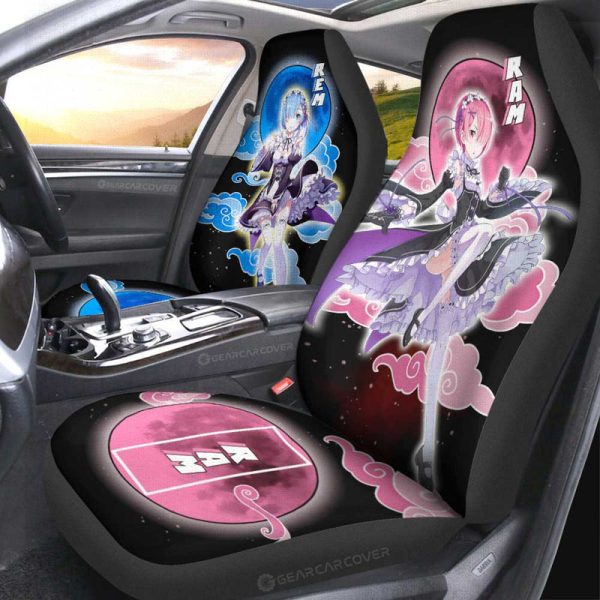 Rem & Ram Car Seat Covers Custom Re Zero Anime Car Accessories