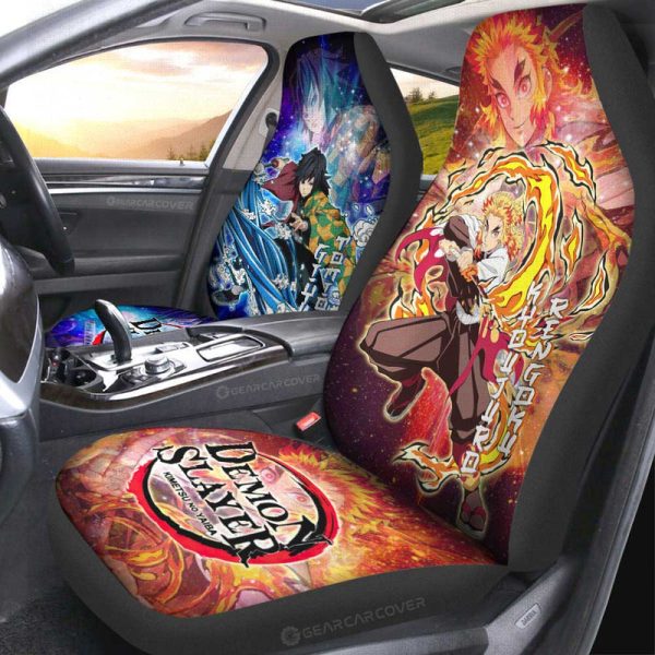 Rengoku And Giyuu Car Seat Covers Custom Characters Car Accessories