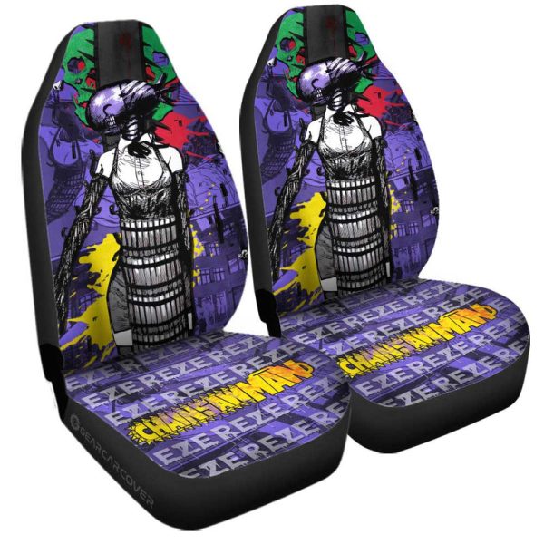 Reze Car Seat Covers Custom Chainsaw Man Anime Car Accessories