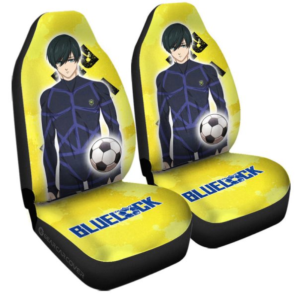 Rin Itoshi Car Seat Covers Custom Blue Lock Anime