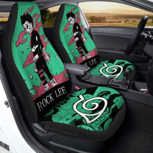 Rock Lee Car Seat Covers Custom Anime Car Accessories Manga Color Style