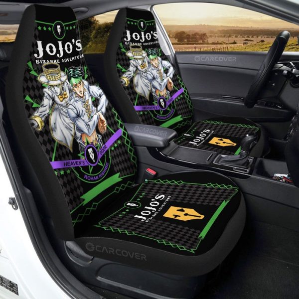 Rohan Kishibe Car Seat Covers Custom Anime JoJo's Bizarre Adventure Car Interior Accessories