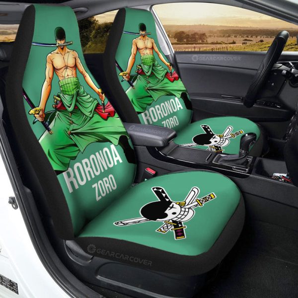 Roronoa Zoro Car Seat Covers Custom Anime Car Accessories For One Piece Fans