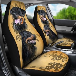 Rottweiler Car Seat Covers Custom Vintage Car Accessories For Dog Lovers