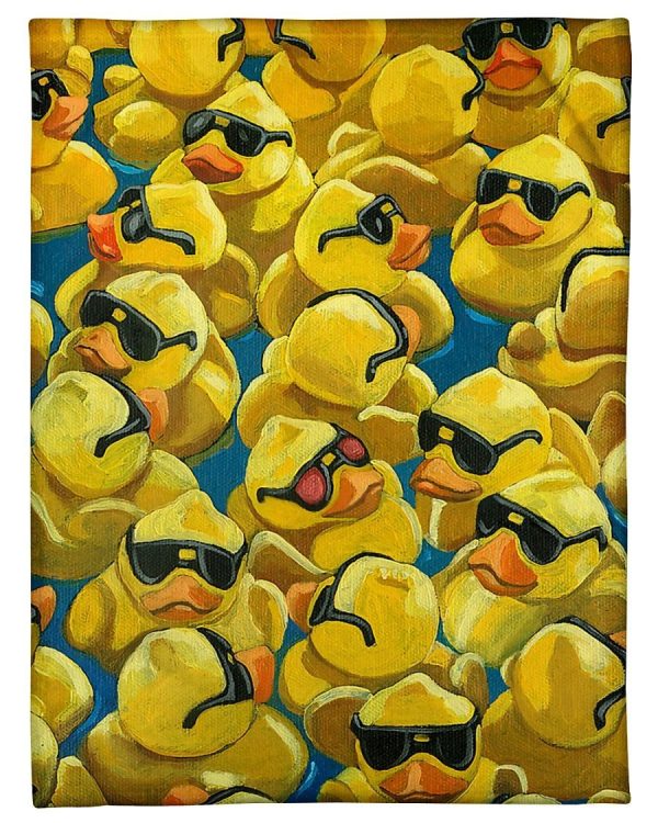 Rubber Sunglass Duck Blanket