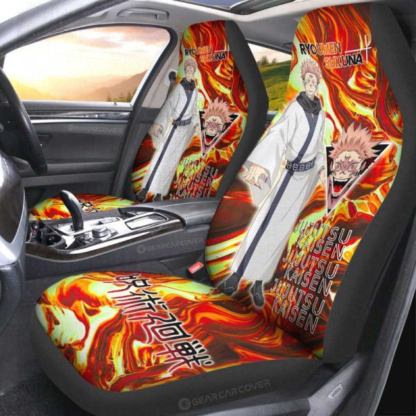 Ryoumen Sukuna Car Seat Covers Custom Jujutsu Kaisen Anime Car Accessories