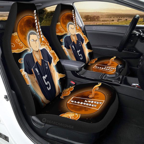 Ryunosuke Tanaka Car Seat Covers Custom For Haikyuu Anime Fans