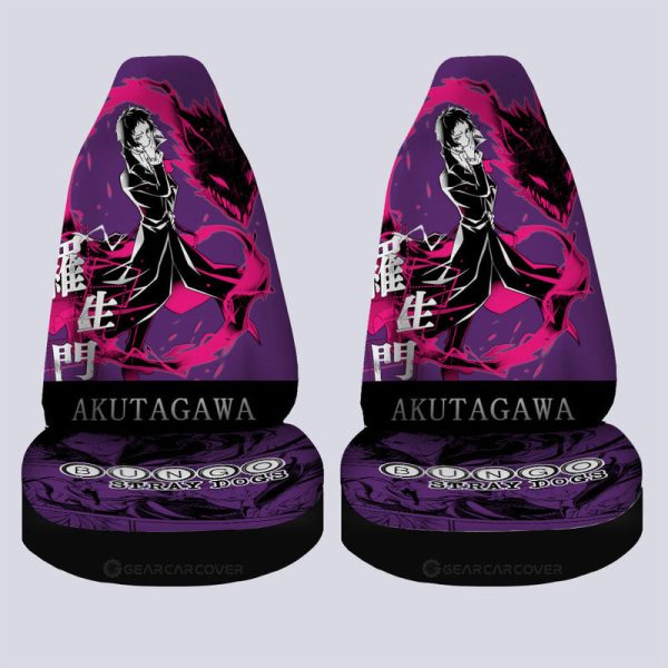 Ryuunosuke Akutagawa Car Seat Covers Custom Bungou Stray Dogs Anime Car Accessories