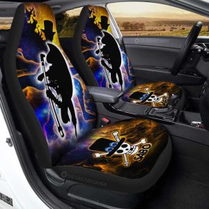 Sabo Car Seat Covers Custom One Piece Anime Silhouette Style