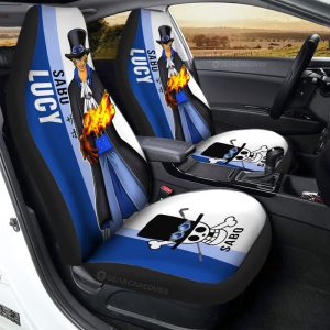 Sabo Car Seat Covers Custom One Piece Car Accessories For Anime Fans